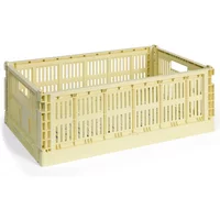 Hay HAY - Colour Crate Korb L, 53 x 34,5 cm, hellgelb, recycled