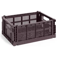 Hay HAY - Colour Crate Korb M, 34,5 x 26,5 cm, bordeaux, recycled
