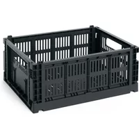 Hay HAY - Colour Crate Korb M, 34,5 x 26,5 cm, charcoal, recycled