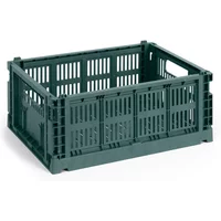 Hay HAY - Colour Crate Korb M, 34,5 x 26,5 cm, dunkelgrün, recycled