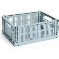 Hay HAY - Colour Crate Korb M, 34,5 x 26,5 cm, dusty blue, recycled