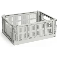 Hay HAY - Colour Crate Korb M, 34,5 x 26,5 cm, grau, recycled
