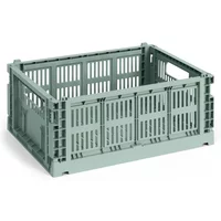 Hay HAY - Colour Crate Korb M, 34,5 x 26,5 cm, salbeigrün, recycled