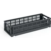 Hay HAY - Colour Crate Korb Mini Oblong, charcoal, recycled