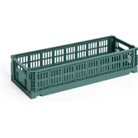 Hay HAY - Colour Crate Korb Mini Oblong, dunkelgrün, recycled