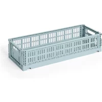 Hay HAY - Colour Crate Korb Mini Oblong, dusty blue, recycled