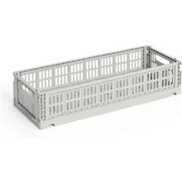 Hay HAY - Colour Crate Korb Mini Oblong, grau, recycled