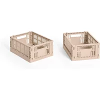 Hay HAY - Colour Crate Korb Mini, 17 x 13 cm, powder, recycled (2er-Set)