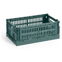 Hay HAY - Colour Crate Korb S, 26,5 x 17 cm, dunkelgrün, recycled