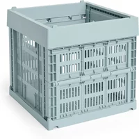 Hay HAY - Colour Crate Korb Cube, 29,5 x 29,5 cm, dusty blue, recycled