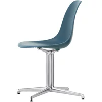 Vitra Vitra - Eames Plastic Side Chair DSL RE, poliert / meerblau (Filzgleiter basic dark)