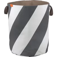 Mette Ditmer Mette Ditmer - Diagonal Wäschekorb, Ø 40 x H 50 cm, dunkelgrau / off-white