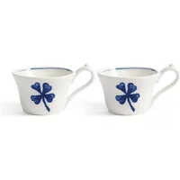 &klevering &klevering - Anouk Tasse, Kleeblatt, 100 ml, mehrfarbig (2er-Set)