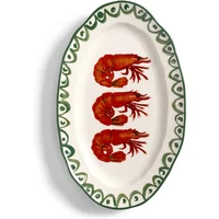 &klevering &klevering - Sirène Servierplatte, Shrimp, 34,5 cm, mehrfarbig