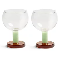 &klevering &klevering - Cantine Coupeglas, 200 ml, amber / grün (2er-Set)