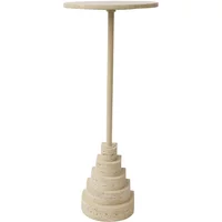 AYTM AYTM - Solum Beistelltisch Ø 32 x H 78 cm, sand / travertin