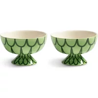 &klevering &klevering - Sirène Bowl, Ø 12,5 cm, grün (2er-Set)
