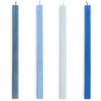 Hay HAY - Square Stabkerzen H 24 cm, blue / bordeaux (4er-Set)