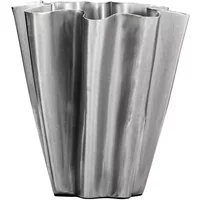 House Doctor House Doctor - Flood Vase, Ø 12,5 x H 13 cm, gebürstetes silber-finish