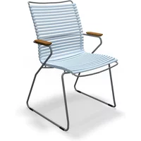 HOUE HOUE - CLICK Outdoor Dining Armlehnstuhl mit hoher Lehne, dusty light blue