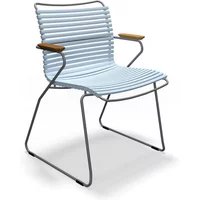 HOUE HOUE - CLICK Outdoor Dining Armlehnstuhl mit niedriger Lehne, dusty light blue