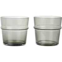 Ferm Living Ferm Living - Boya Trinkglas, low, 30 cl, rauchgrau (2er-Set)