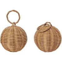 Ferm Living Ferm Living - Braided Baubles Weihnachtsschmuck, natur (2er Set)