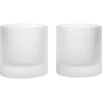 Ferm Living Ferm Living - Ripple Trinkglas, frosted (2er-Set)