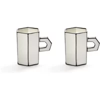 Serax Serax - Carte Blanche Double Espressotasse, weiß / schwarz (2er Set)