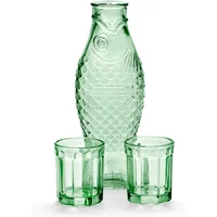 Serax Serax - Fish & Fish Set Karaffe + 2 Gläser M, grün
