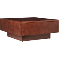Ferm Living Ferm Living - Burl Coffee Table, mit Schublade, 70x 70 cm, dunkel gebeizt