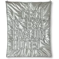 HKliving Hkliving - Wall Art Wanddeko 'Ceci n'est pas un hôtel', 100 x 120 cm, silber
