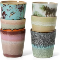 HKliving HKliving - 70's Kaffeebecher, 230 ml, surreal (6er-Set)