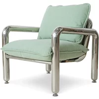 HKliving HKliving - Chrom-Loungesessel, canvas mint