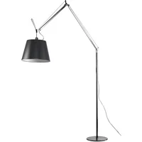 Artemide Artemide - Tolomeo Mega Stehleuchte mit Dimmer, Satinschirm Ø 32 cm, alusilber / schwarz
