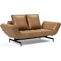 Innovation Living Innovation Living - Ghia Laser Schlafsofa, 2-Sitzer, Leder braun (Mix 551 Faunal)