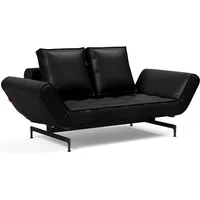 Innovation Living Innovation Living - Ghia Laser Schlafsofa, 2-Sitzer, Leder schwarz (Mix 550 Faunal)