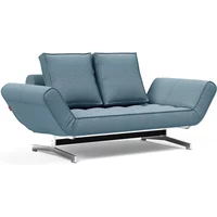 Innovation Living Innovation Living - Ghia Schlafsofa, 2-Sitzer, chrom / hellblau (525 Mixed Dance)