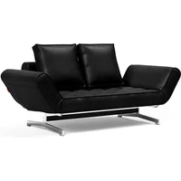 Innovation Living Innovation Living - Ghia Schlafsofa, 2-Sitzer, chrom / schwarz (Mix 550 Faunal)