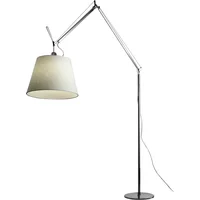 Artemide Artemide - Tolomeo Mega Stehleuchte mit Dimmer, Pergamentschirm Ø 42 cm, silber
