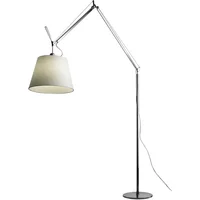 Artemide Artemide - Tolomeo Mega Stehleuchte mit Dimmer, Pergamentschirm Ø 36 cm, silber