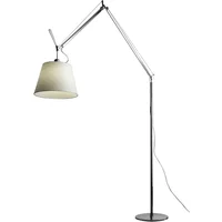Artemide Artemide - Tolomeo Mega Stehleuchte mit Dimmer, Pergamentschirm Ø 32 cm, silber