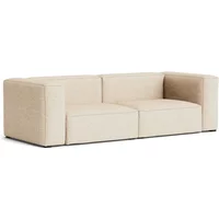 Hay HAY - Mags Soft Sofa 2,5-Sitzer, Kombination 1, beige (Bolgheri LGG60) / Nähte: beige (Filzgleiter)