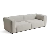 Hay HAY - Mags Soft Sofa 2,5-Sitzer, Kombination 1, hellgrau (Story 102) / Nähte: beige (Filzgleiter)