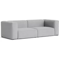 Hay HAY - Mags Soft Sofa 2,5-Sitzer, Kombination 1, hellgrau (Linara 443) / Nähte: beige (Filzgleiter)