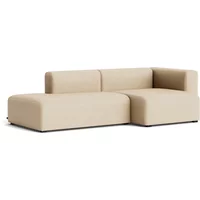 Hay HAY - Mags Sofa 2,5 Sitzer, Kombination 3, Armlehne rechts / beige (Hallingdal 220) (Filzgleiter)