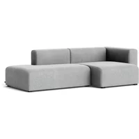 Hay HAY - Mags Sofa 2,5 Sitzer, Kombination 3, Armlehne rechts / hellgrau (Hallingdal 130) (Filzgleiter)
