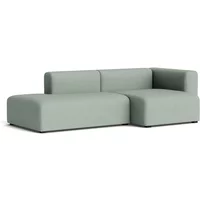 Hay HAY - Mags Sofa 2,5 Sitzer, Kombination 3, Armlehne rechts / hellgrün (Metaphor 023) (Filzgleiter)