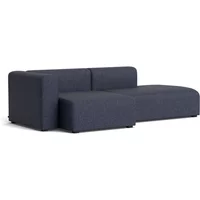 Hay HAY - Mags Sofa 2,5 Sitzer, Kombination 3, Armlehne links / dunkelgrau (Overlap 03) (Filzgleiter)