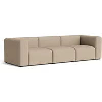 Hay HAY - Mags Sofa 3-Sitzer, Kombination 1, warm grey (Maglia) (Filzgleiter)